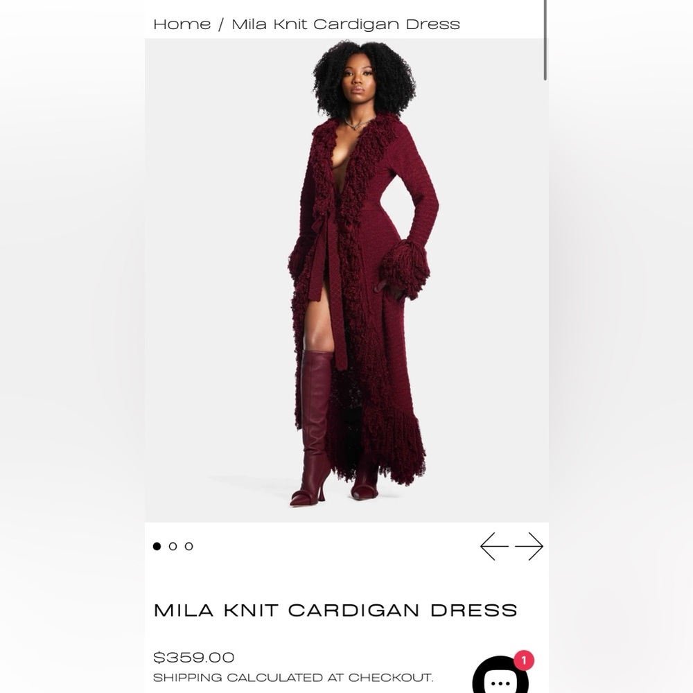 HANIFA MILA KNIT CARDIGAN DRESS
